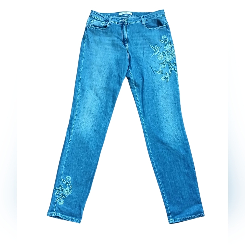 Brax Vintage Denim Embroidered Women Jeans 28